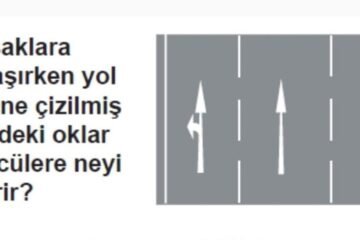 Kavşaklara Yaklaşırken Yol Üzerine Çizilmiş Şekildeki Oklar